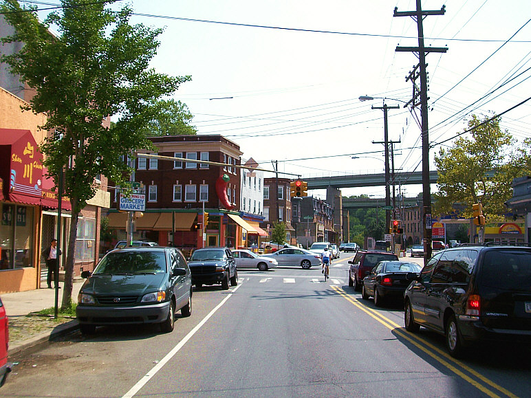 Shops along Ridge Avenue in East Falls
