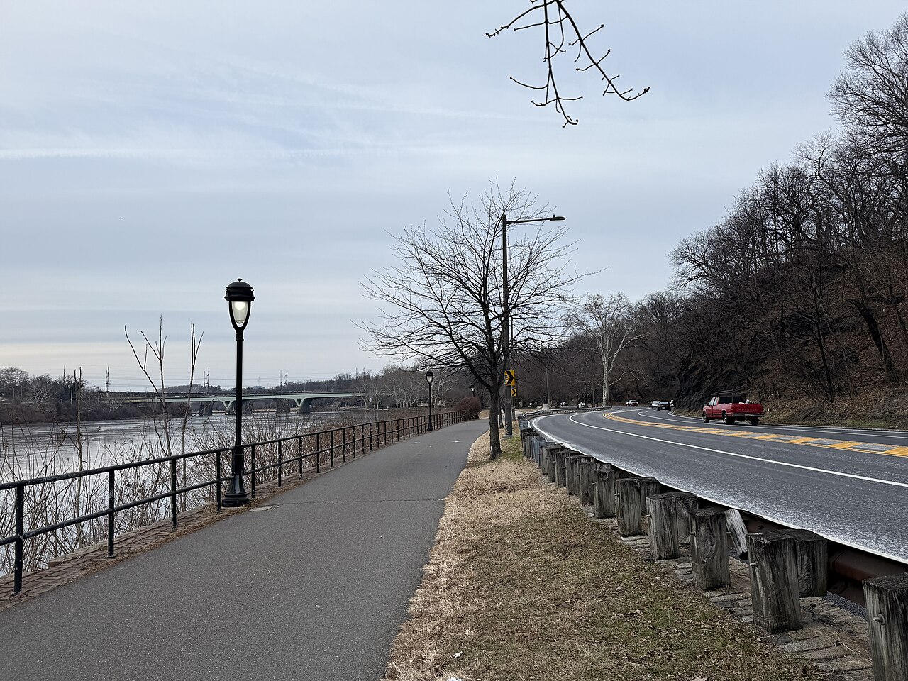 Schuylkill River Trail along Kelly Drive in Philadelphia