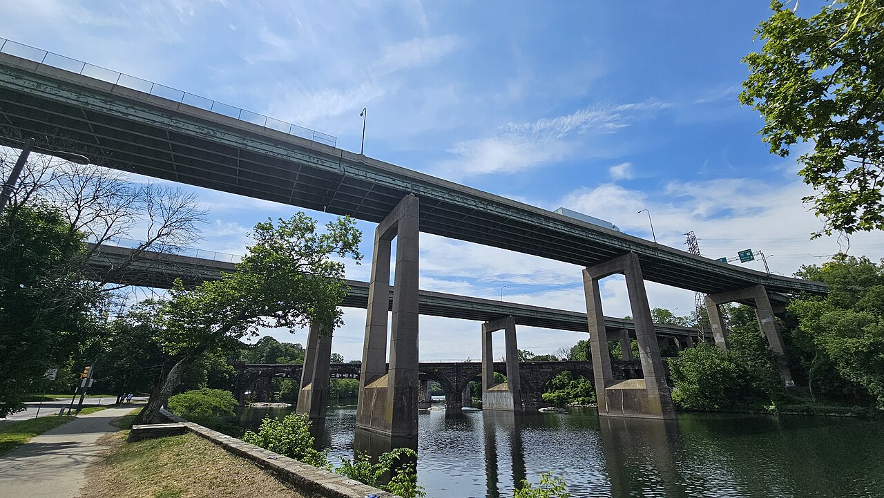 Twin Bridges over Ridge Avenue in East Falls
